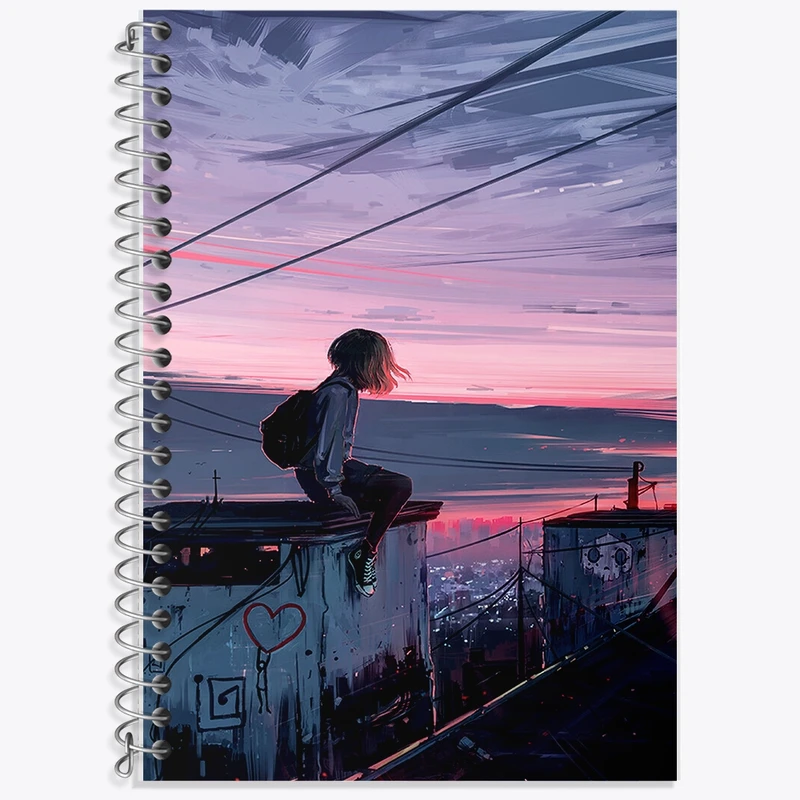 دفتر زبان 50 برگ خندالو مدل دو خط طرح دخترانه کد F340