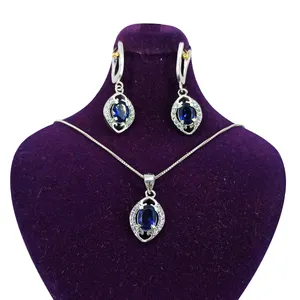 نیم ست نقره زنانه سلین کالا مدل یاقوت کبود ce-As224