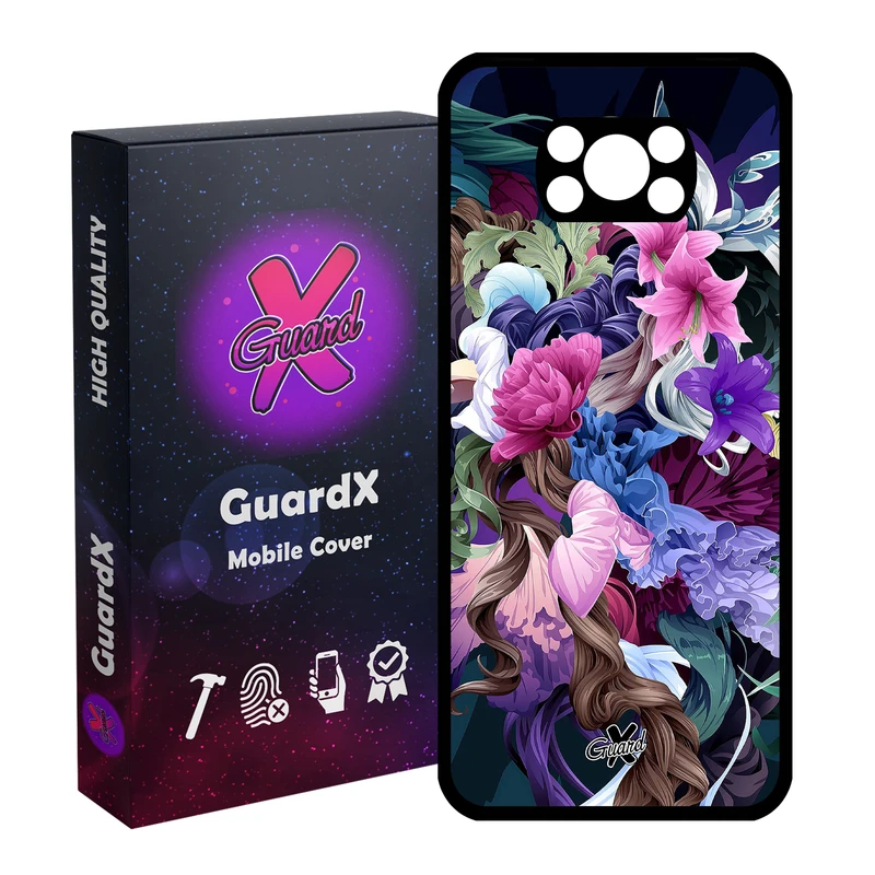 کاور گارد ایکس طرح Flower مدل Glass10172 مناسب برای گوشی موبایل شیائومی Poco X3 Pro