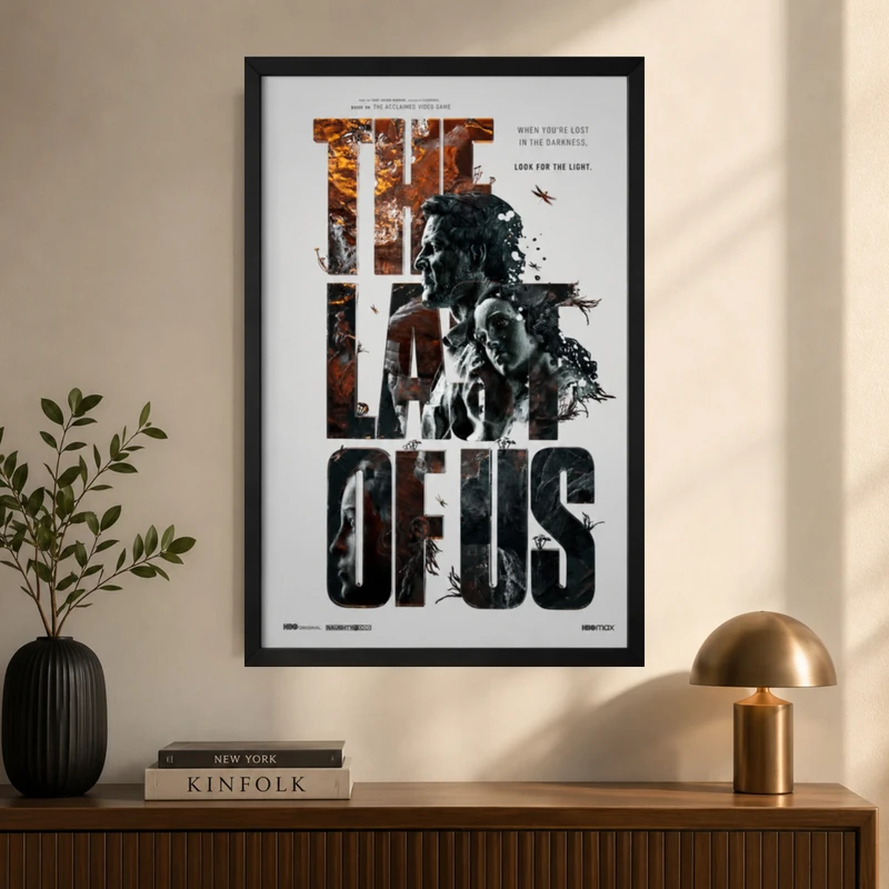 تابلو طرح بازی Last Of Us مدل 1369 فریم مشکی