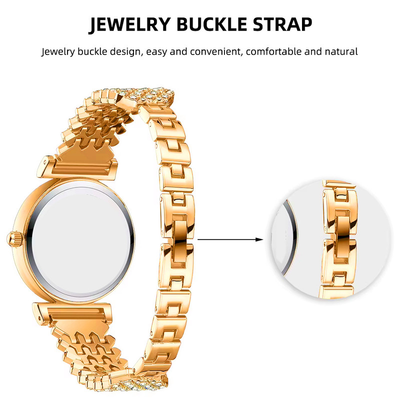 ساعت مچی عقربه‌ای زنانه مدل فول نگین الماس کد GHAB-RZ1