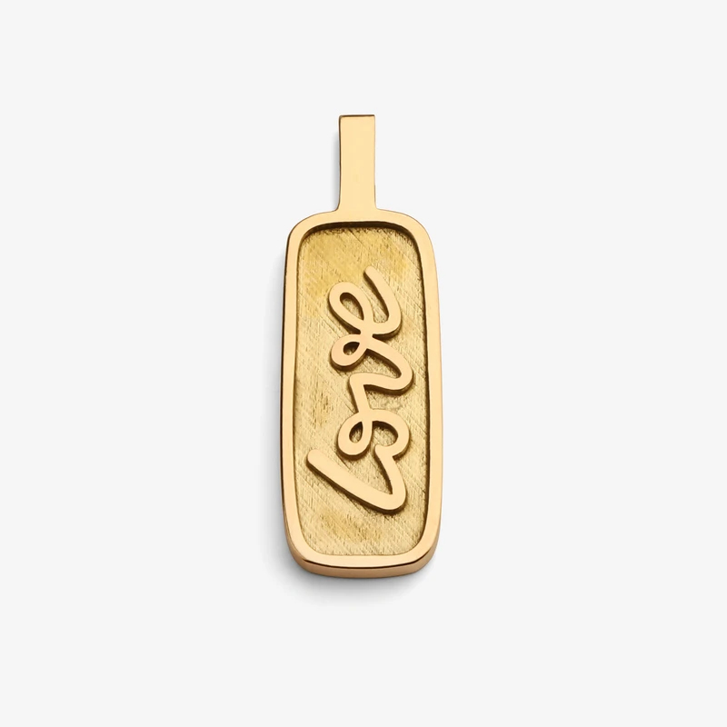 آویز گردنبند طلا 18 عیار زنانه تاج طرح عشق کد G357