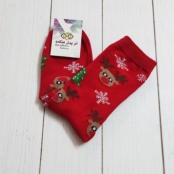 جوراب ساق بلند زنانه تن پوش هنگامه مدل گوزن کد RE77 -  - 2