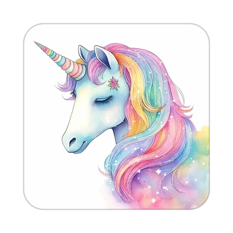 زیر لیوانی کاکتی طرح اسب تک شاخ و یونیکورن مدل mp33241