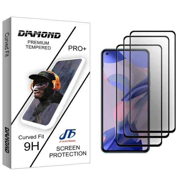 محافظ صفحه نمایش سرامیکی جی اف مدل Diamond Glass مناسب برای گوشی موبایل شیائومی 11 Lite 5G NE 2109119DG بسته سه عددی