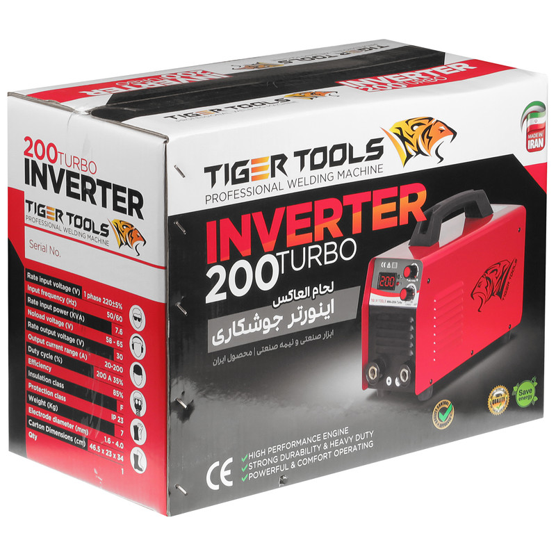 دستگاه جوش 200 آمپر تایگر تولز مدل 200TURBO