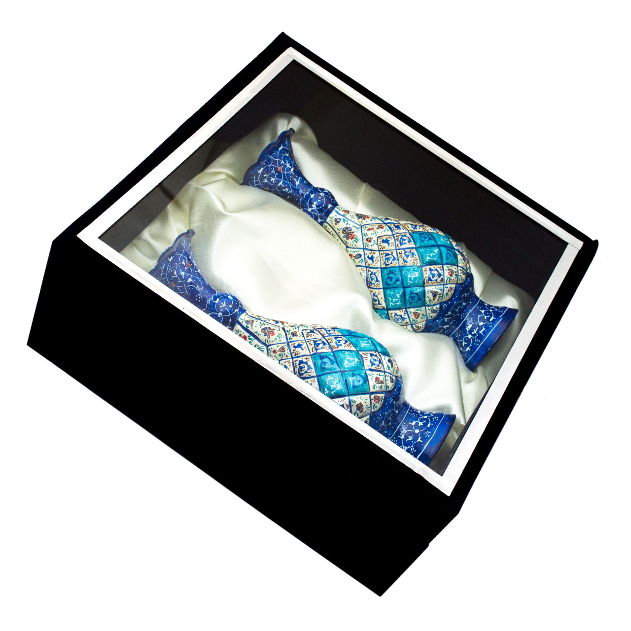 گلدان میناکاری مدل صراحی کد 395-12-102 مجموعه 2 عددی