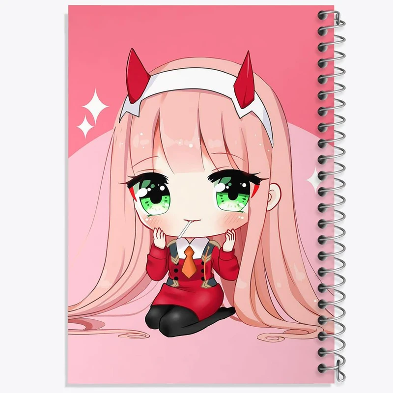 دفتر نت موسیقی 50 برگ خندالو مدل زیروتو انیمه دارلینگ Darling کد 10515