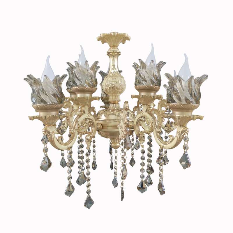 لوستر 12 شعله سپاهان سقف آرا مدل پیچک کد 6SD130