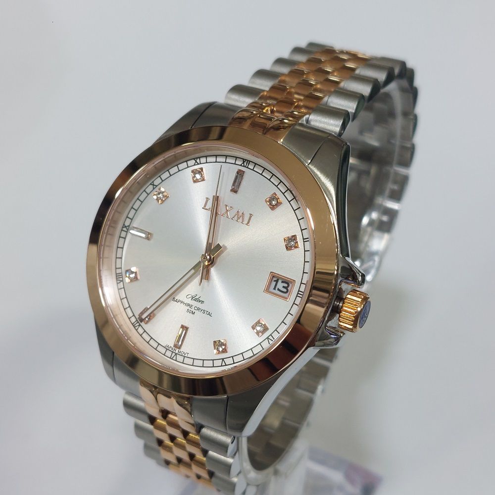 ست ساعت مچی عقربه ای زنانه و مردانه لاکسمی مدل L-8506-3 -  - 5