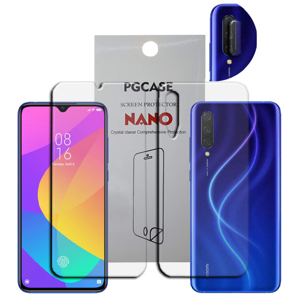 محافظ صفحه نمایش مدل SM مناسب برای گوشی موبایل شیائومی MI 9 Pro به همراه محافظ پشت گوشی و محافظ لنز دوربین