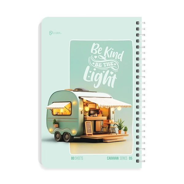 دفتر مشق 80 برگ پالت مدل کاروان کد 05