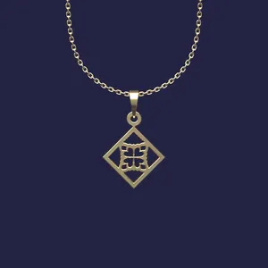 گردنبند طلا 18 عیار زنانه مدوپد مدل هندسی کد Y2-1-1009