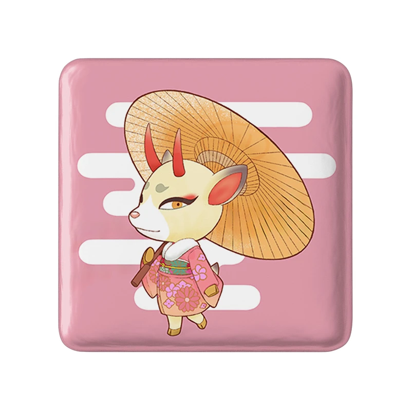 مگنت خندالو طرح بازی انیمال کراسینگ (Animal Crossing) مدل مربعی کد 32644