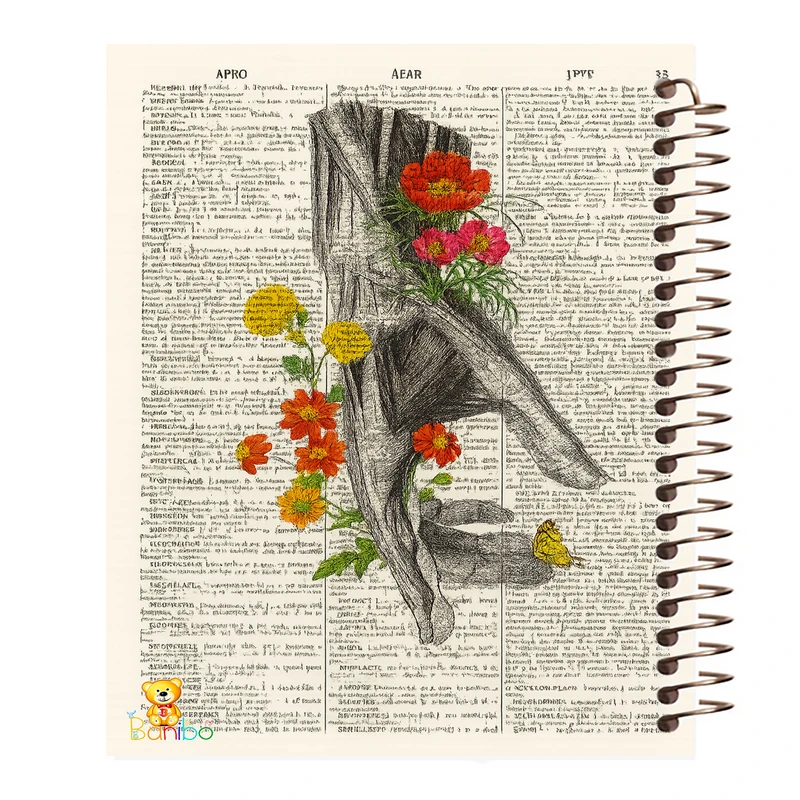 دفتر مشق 100 برگ بانیبو طرح گل  کد 2772