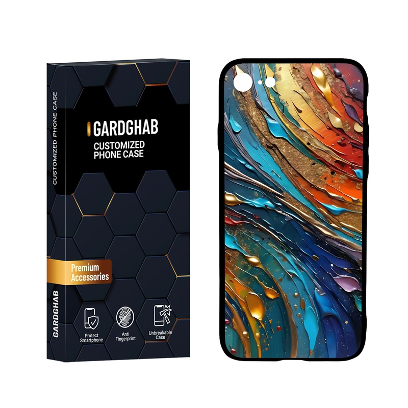  کاور گارد قاب مدل پشت گلس ساده مناسب برای گوشی موبایل اپل iPhone 7 / 8 / SE 2020 / SE 2022