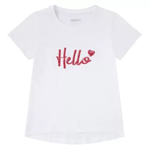 تی شرت آستین کوتاه دخترانه پیپرتس مدل Hello 8983