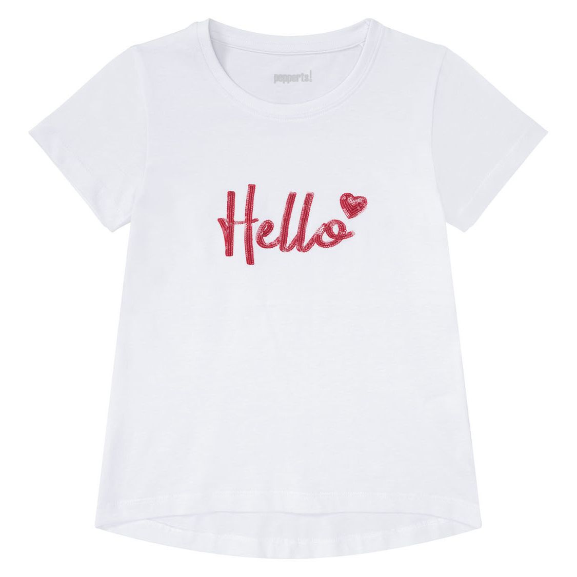 تی شرت آستین کوتاه دخترانه پیپرتس مدل Hello 8983