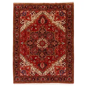 فرش دستباف نه و نیم متری سی پرشیا کد 179698 زمینه لاکی