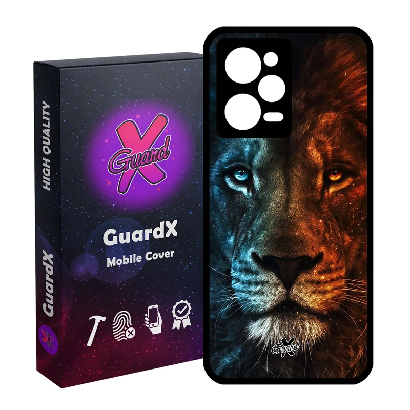 کاور گارد ایکس طرح شیر مدل Glass10634 مناسب برای گوشی موبایل شیائومی Redmi Note 12 Pro 5G/Poco X5 Pro 5G/Note 12 Pro Pro speed