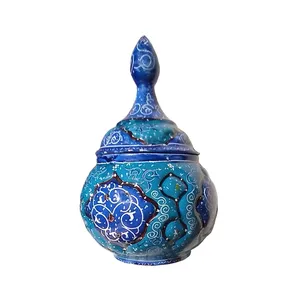 قندان میناکاری مدل گل کد 15 ba