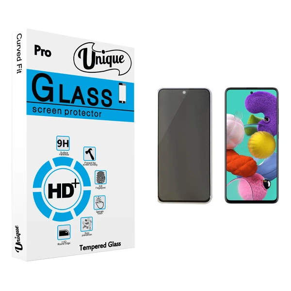 محافظ صفحه نمایش حریم شخصی يونيک مدل +Clear مناسب برای گوشی موبایل سامسونگ Galaxy A51
