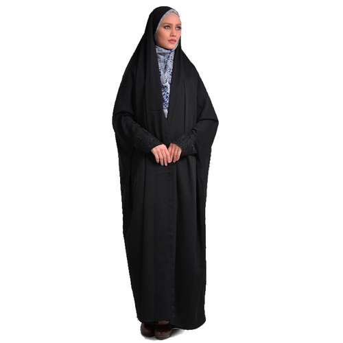 چادر دانشجویی حریرالاسود مدل مچ دار نگین دار