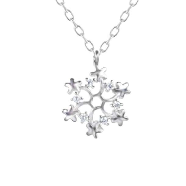 گردنبند نقره زنانه مدل دونه برفی FM801 