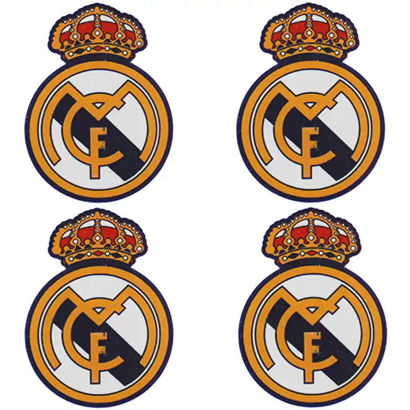 استیکر پارچه و لباس کارانس طرح رئال مادرید مدل AST-28 بسته 4 عددی