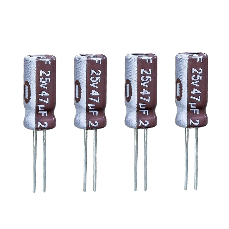 خازن الکترولیت 47 میکروفاراد 25 ولت آکسبوم مدل TEC-4725 بسته 4 عددی خازن الکترولیت 47 میکروفاراد 25 ولت آکسبوم مدل TEC-4725 بسته 4 عددی