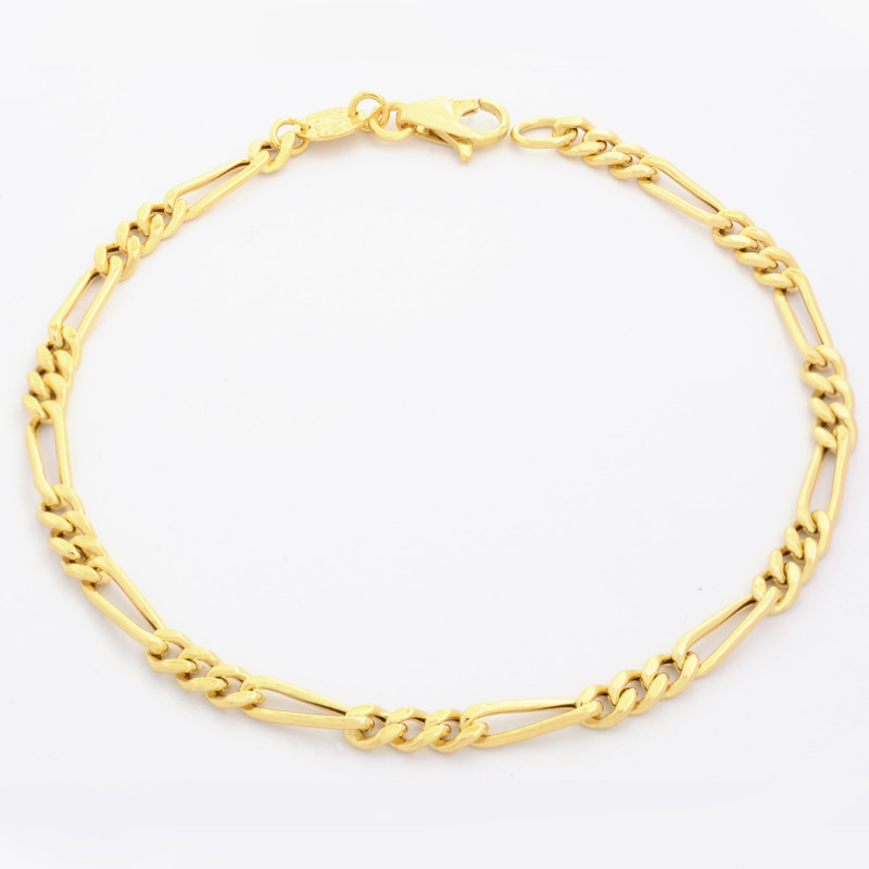 دستبند طلا 18 عیار زنانه الن نار مدل فيگارو گلستانه ELN19 دستبند طلا 18 عیار زنانه الن نار مدل فيگارو گلستانه ELN19