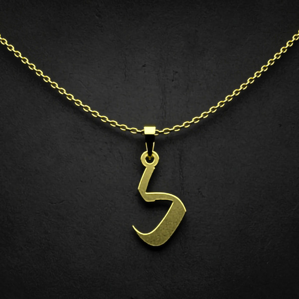 گردنبند طلا 18 عیار زنانه مدوپد مدل حرف ک کد I3-1-1185