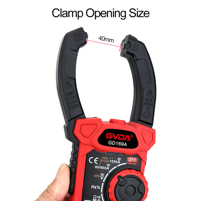 کلمپ آمپر متر جی وی دی ای مدل GD169A
