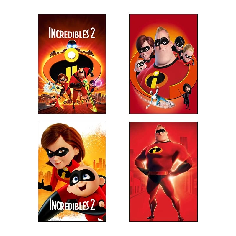 تابلو شاسي کارنيکا طرح The Incredibles کد 76399 مجموعه 4 عددی