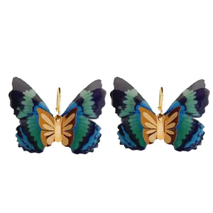 گوشواره طلا 18 عیار زنانه گالری یارطلا مدل پروانه کد AGP32