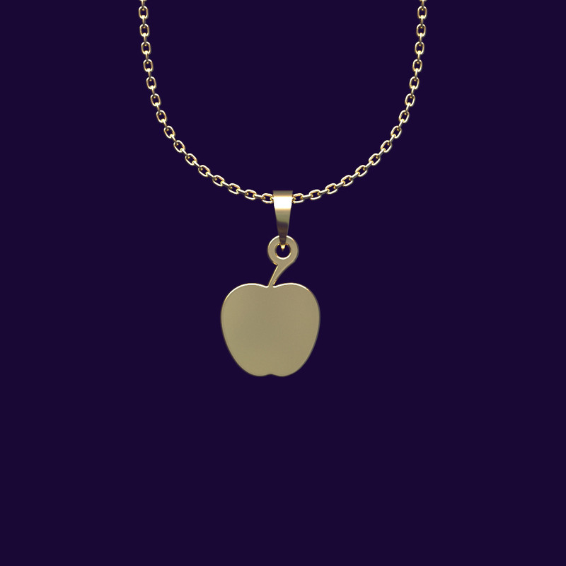 گردنبند طلا 18 عیار زنانه مدوپد مدل سیب کد DD2-1-1249
