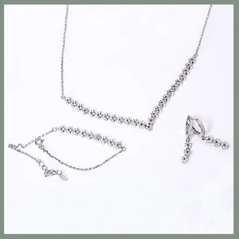 نیم ست نقره زنانه مدل GTA-682