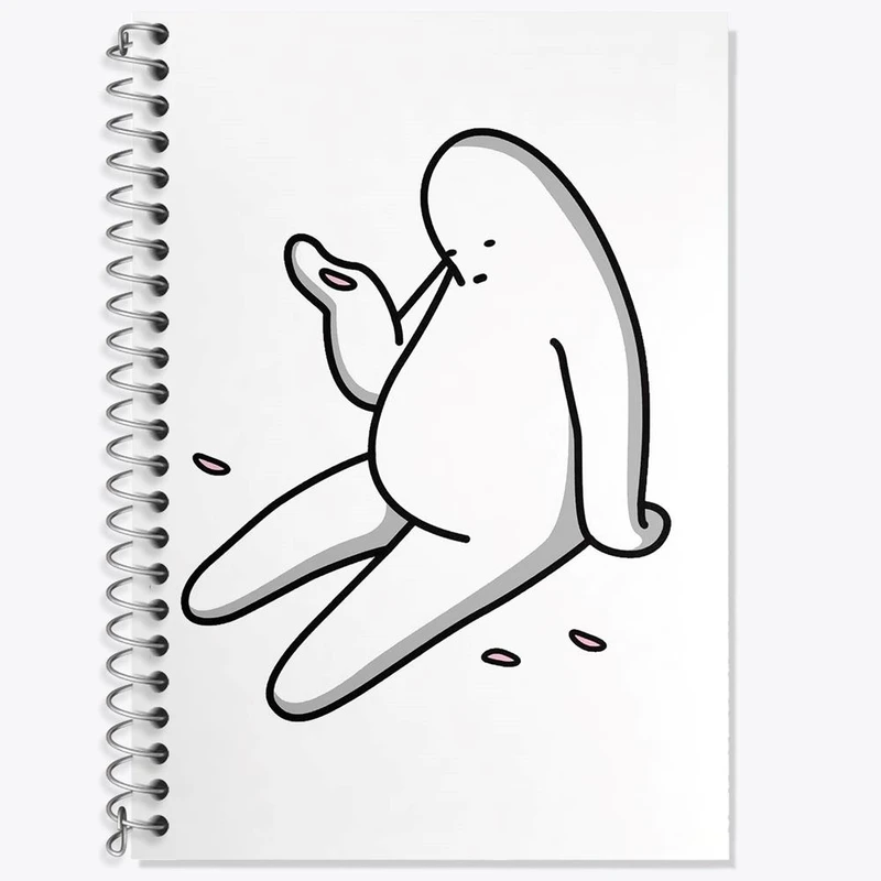 دفتر زبان 50 برگ خندالو مدل دو خط طرح تنبل خسته کد 29414