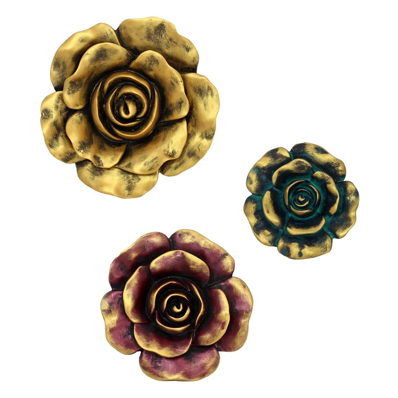 دیوارکوب مدل گل مجموعه 3 عددی