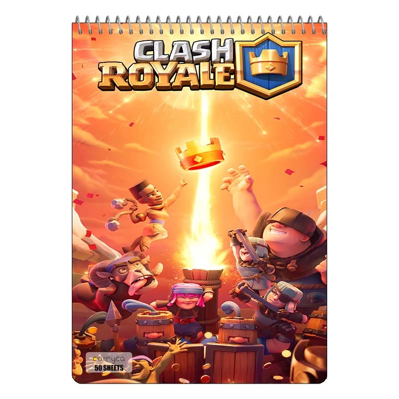 دفتر نقاشی 50 برگ سیمی کارنیکا طرح کلش رویال Clash Royale کد 55578