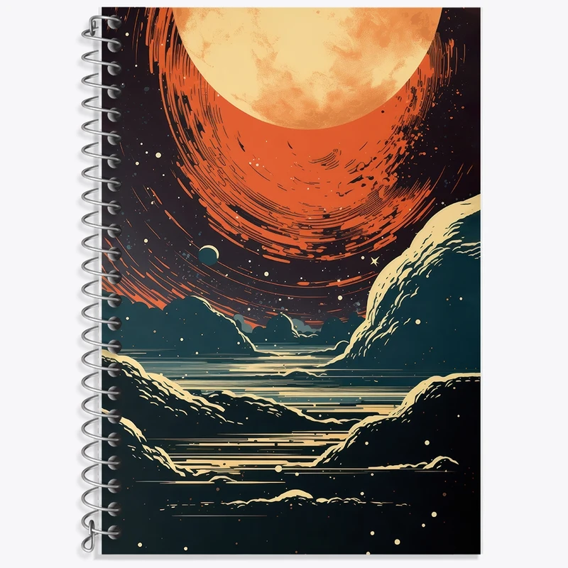 دفتر لغت 50 برگ خندالو طرح کهکشان کد F2634