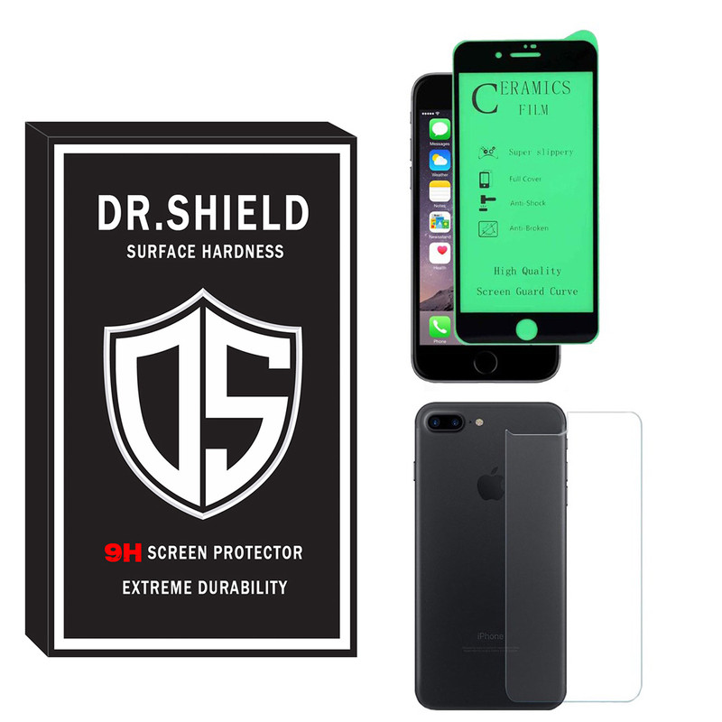 محافظ صفحه نمایش سرامیکی دکتر شیلد مدل TCPDR-06 مناسب برای گوشی موبایل اپل Iphone 7 به همراه محافظ پشت گوشی