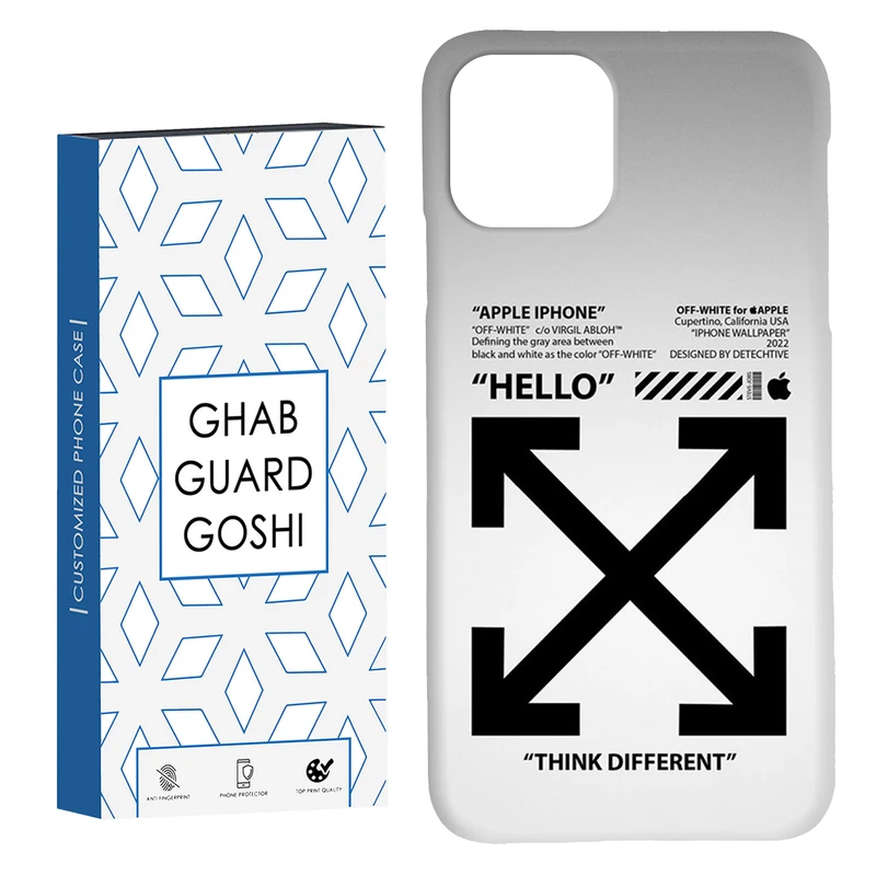 کاور قاب گارد گوشی طرح off withe  کد Dimo-645 مناسب برای گوشی موبایل اپل  IPHONE 11 PRO MAX