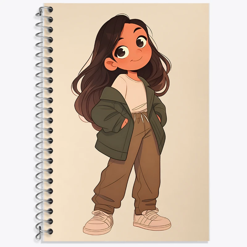 دفتر لغت 50 برگ خندالو طرح دختر بانمک کد F6698