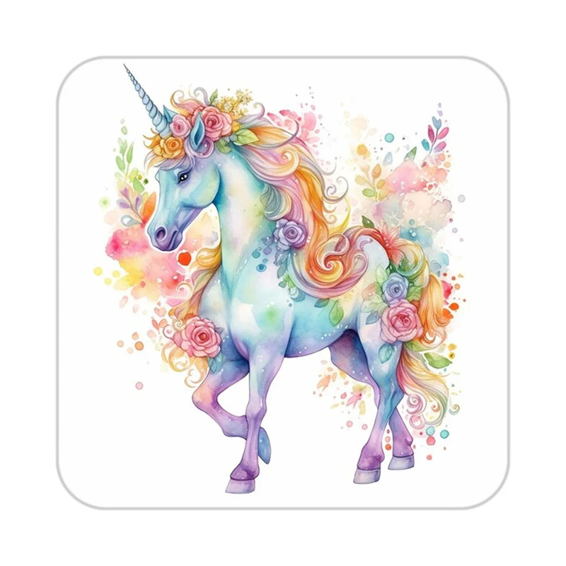 زیر لیوانی کاکتی طرح اسب تک شاخ و یونیکورن مدل mp32925