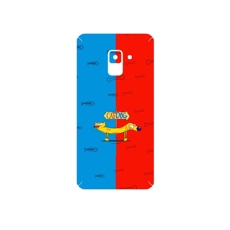 برچسب پوششی ماهوت مدل CatDog مناسب برای گوشی موبایل سامسونگ Galaxy A8 2018