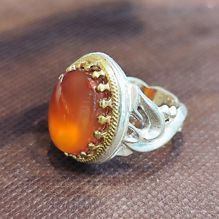 انگشتر نقره مردانه مدل سنگ عقیق یمانی کد 77 انگشتر نقره مردانه مدل سنگ عقیق یمانی کد 77