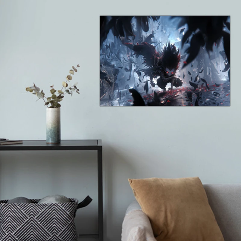 پوستر گوفی مدل ریوک شیکیگامی لایت یاگامی فرشته مرگ انیمه دفترچه مرگ کد BLK57