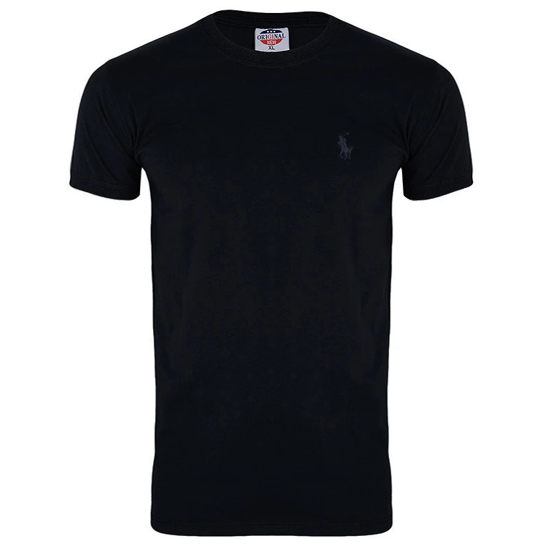 تی شرت آستین کوتاه مردانه مدل 347025002 نخی رنگ مشکی