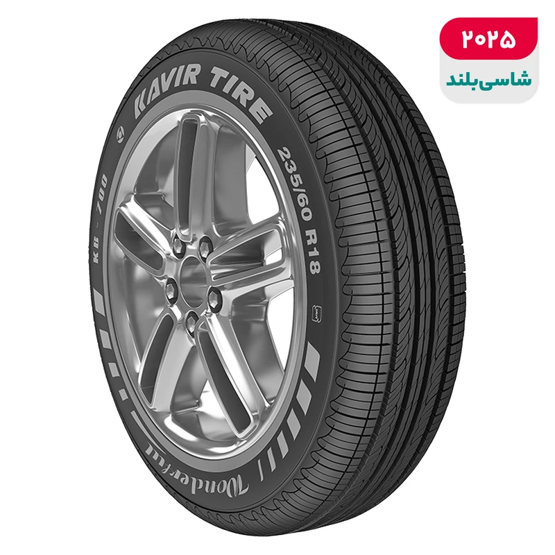 عکس شماره 6 : لاستیک خودرو کویر تایر مدل wonderfull (235-18) kb700 سایز 18-60-235 میلی-متر تولید سال 2025-1 حلقه